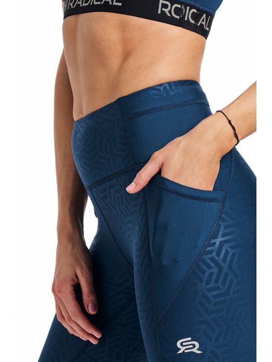 ROUGH RADICAL ROUGH RADICAL Legginsy SPEED X Granatowy Slim Fit