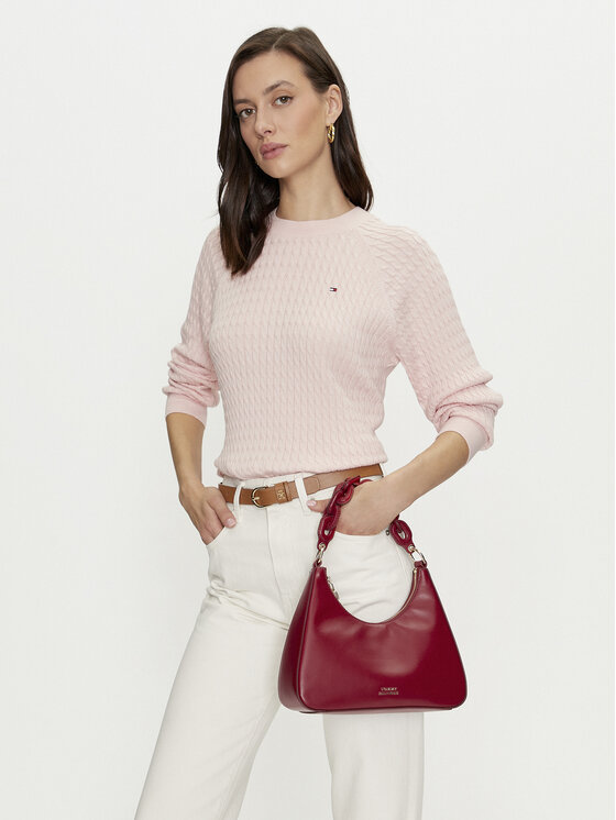Tommy Hilfiger Tommy Hilfiger Τσάντα Soft Leather Shoulder Bag AW0AW16293 Κόκκινο