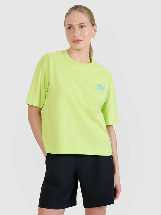 4F 4F T-Shirt CHILLY WAVES Zielony Regular Fit