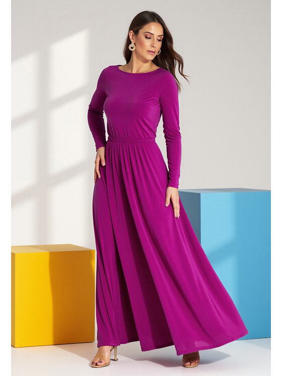 FIGL FIGL Sukienka koktajlowa M1166 Fioletowy Straight Fit