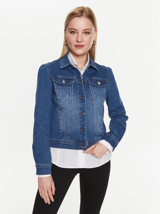 NAF NAF Jeans jakna Gcolo XENK2 Écru Regular Fit