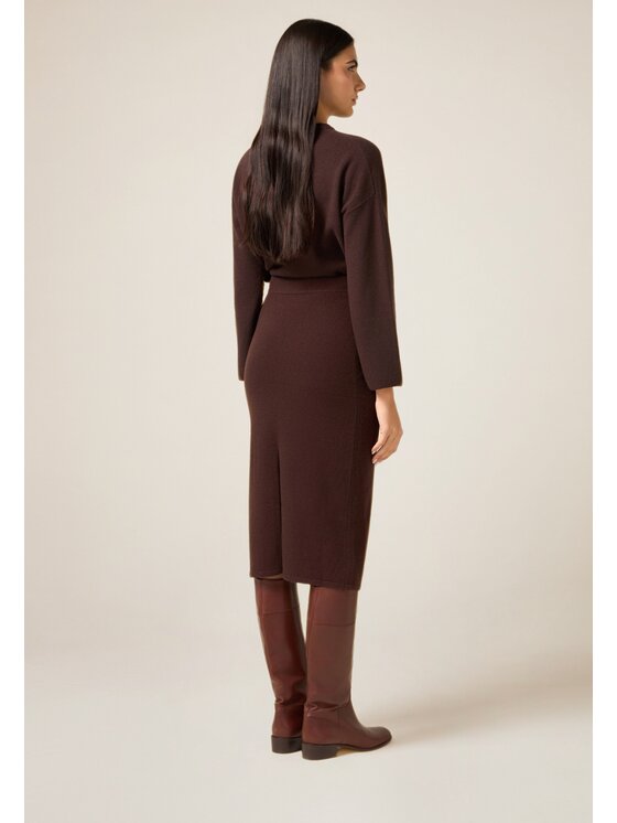 Oltre Oltre Gonna midi 1602E000047N022 Marrone Slim Fit