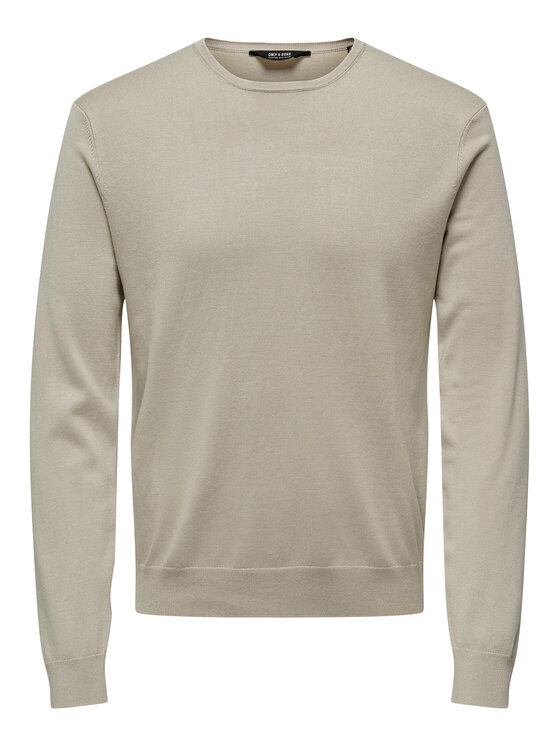 Only & Sons Only & Sons Sweter 22020088 Beżowy Regular Fit