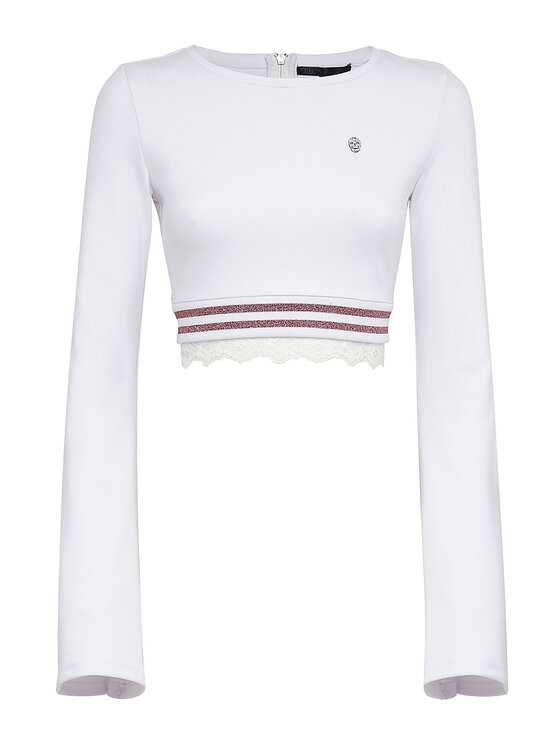 PHILIPP PLEIN PHILIPP PLEIN Top 22813 Biały Skin Tight Fit