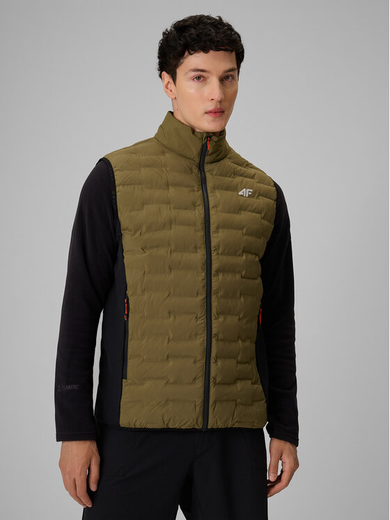 4F 4F Kamizelka TREKKING Khaki Regular Fit