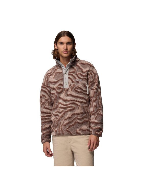 Columbia Columbia Polar Helvetia™ II Printed Half Snap Fleece Brązowy Regular Fit
