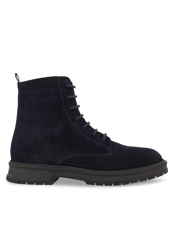 Kozaki Tommy Hilfiger, Rozmiar 43, Niebieskie, Hilfiger Core Suede Boot FM0FM04674