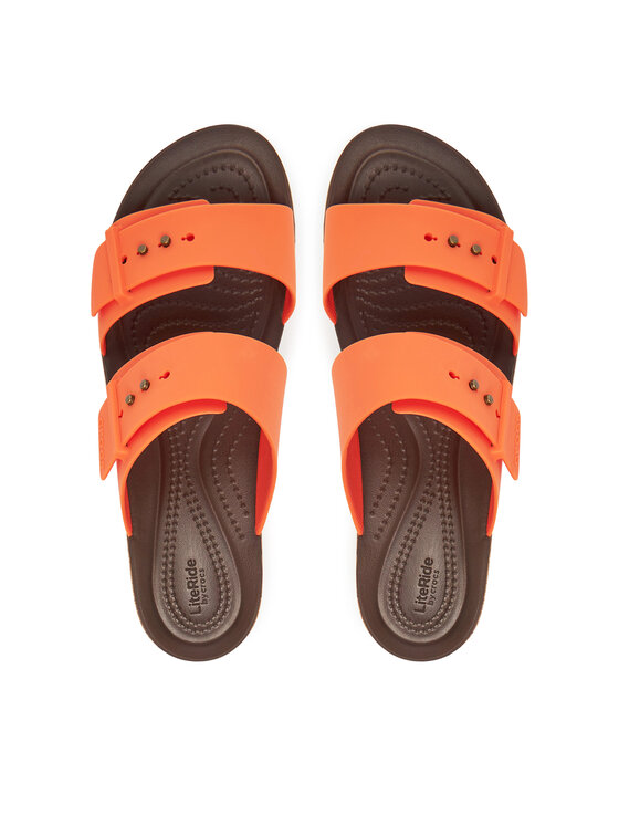 Crocs Crocs Šľapky Brooklyn Cork Buckle 211252 Oranžová