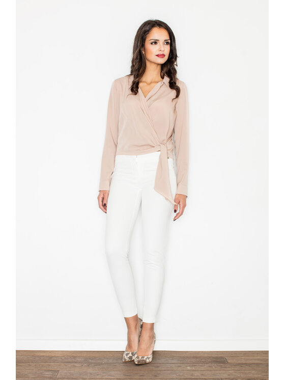 FIGL FIGLFIGL Blusa M432 Beige Regular Fit