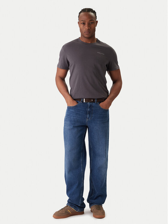 Tommy Jeans Tommy Jeans Tričko Linear Chest DM0DM21780 Sivá Slim Fit