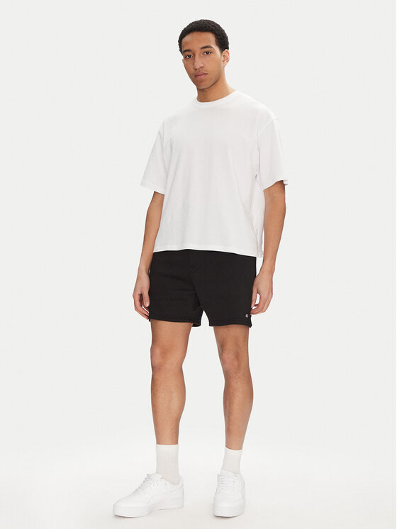 Tommy Jeans Tommy Jeans Sportske kratke hlače Flag Beach DM0DM21931 Crna Regular Fit