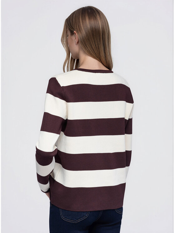 Ombre Ombre Sweter OW-SW-E0025 Brązowy Regular Fit