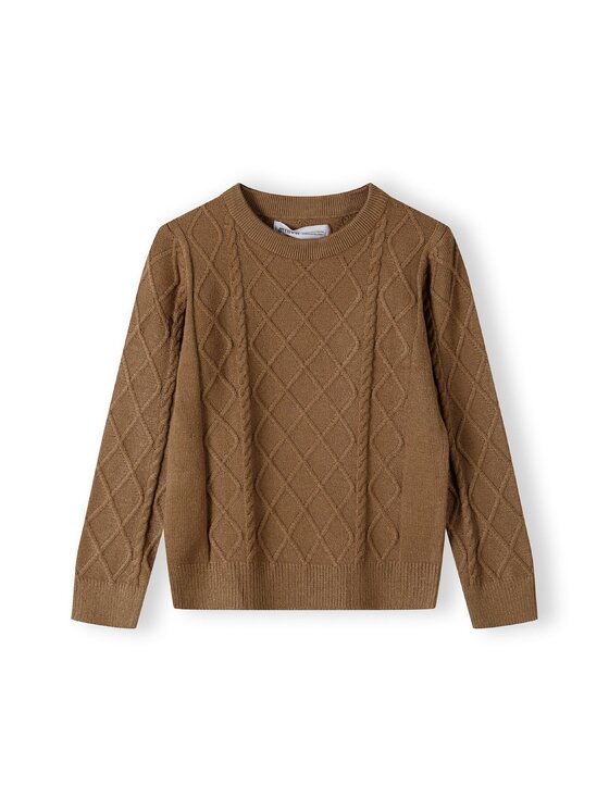 minoti minoti Sweter 27KNIT50 Brązowy Regular Fit
