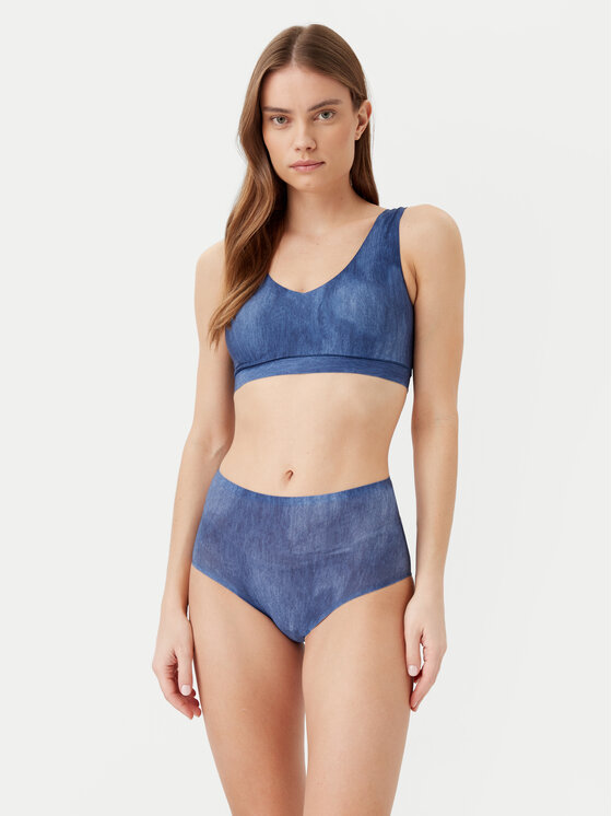 Chantelle Chantelle Chiloți clasici cu talie înaltă Soft Stretch C11D70 Albastru