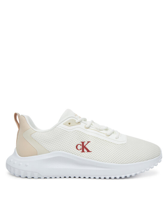 Sneakers Calvin Klein Jeans Eva Runner L-Up Mix Mesh Logo Ck YW0YW01851 Alb