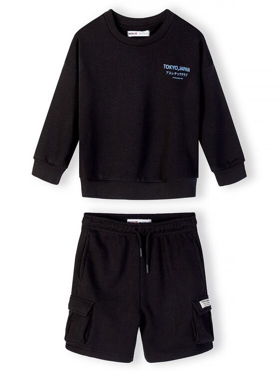 minoti minoti Zestaw 29FLEECE267 Czarny Regular Fit