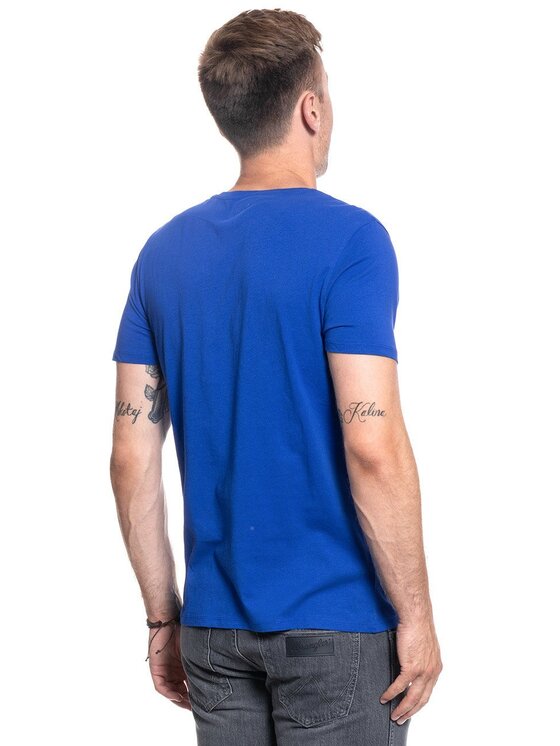 Wrangler Wrangler T-shirt SS RAINBOW TEE Blu Regular Fit
