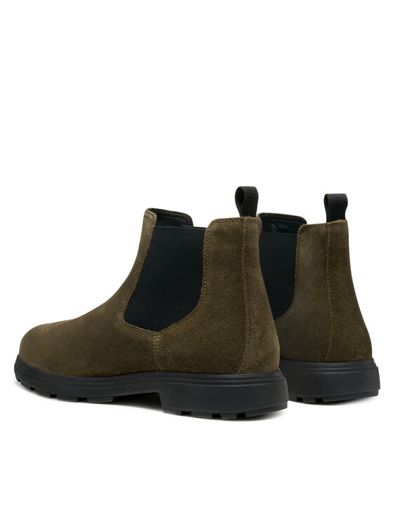 Geox Geox Kotníková obuv s elastickým prvkem U Meiern U56LZA 00023 C3009 Khaki