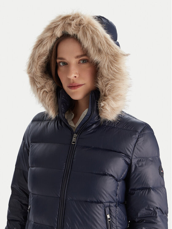 Tommy Hilfiger Tommy Hilfiger Daunenjacke WW0WW47354 Dunkelblau Slim Fit