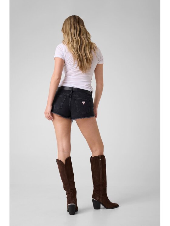 Guess Guess Szorty jeansowe 183139 Czarny Short Fit