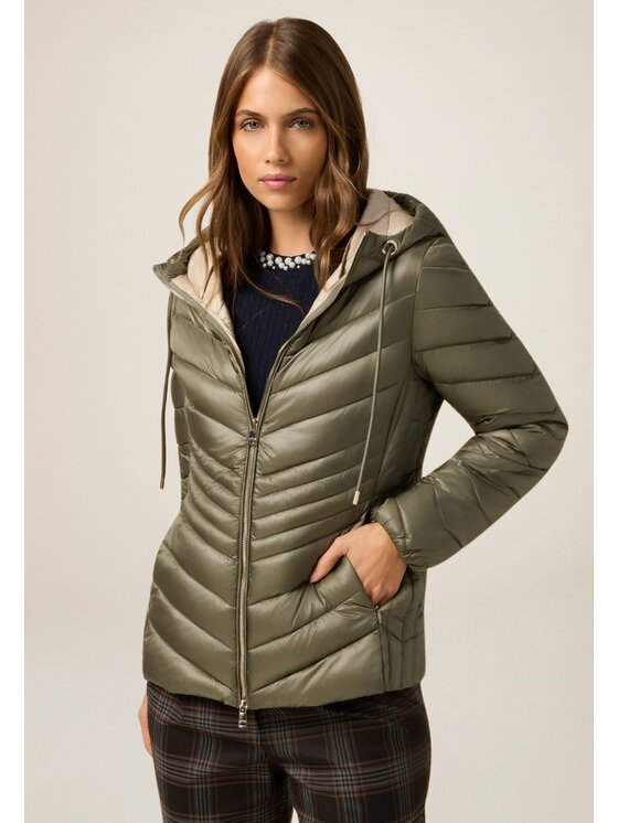 Oltre Oltre Giubbotto piumino F609R001425N035 Verde Slim Fit