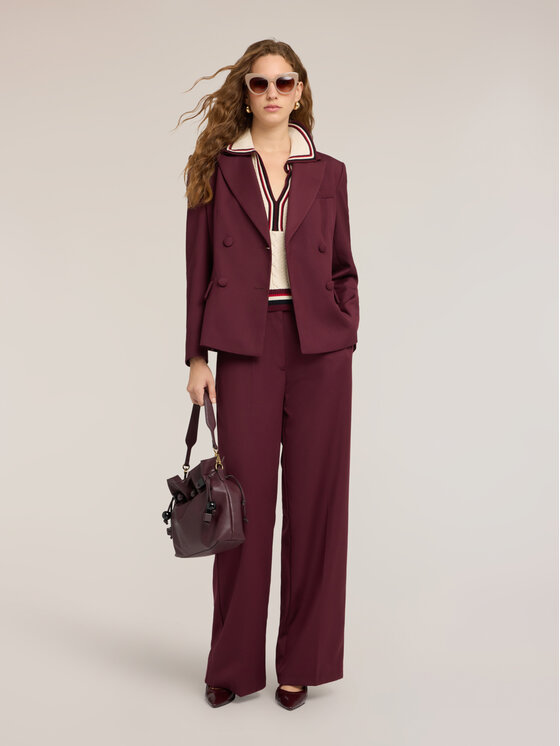 Motivi Motivi Marynarka Q110Q001145N036 Bordowy Slim Fit