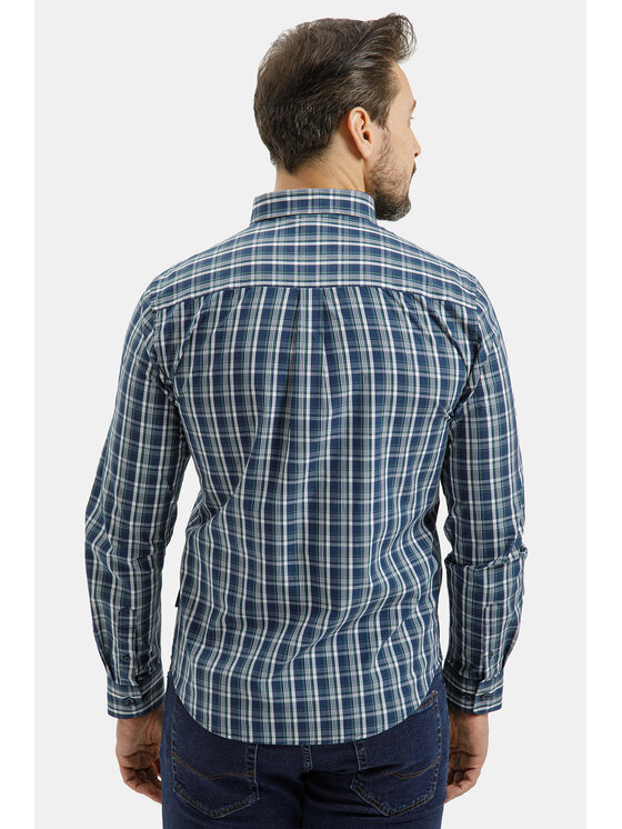 Cross Jeans Cross Jeans Koszula 35644-484 Niebieski Regular Fit