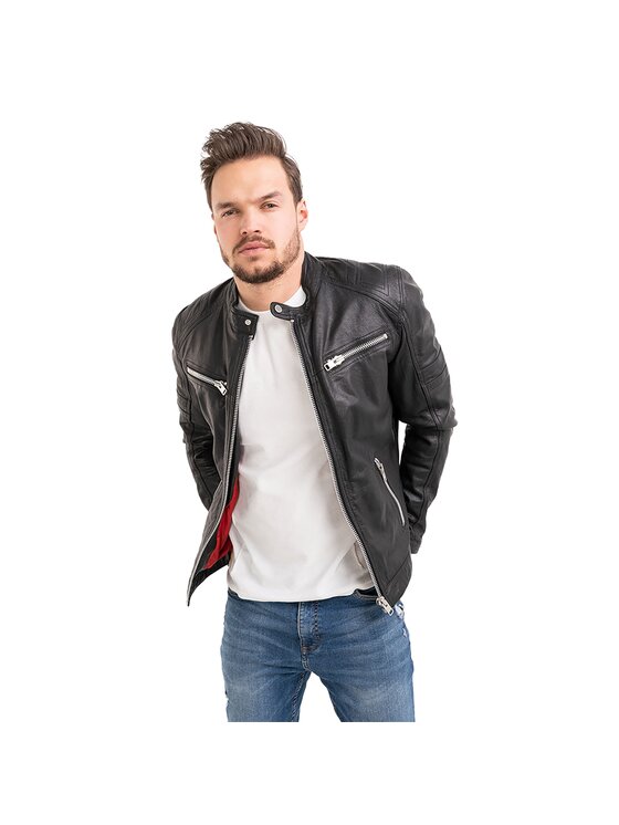 ROCKANDBLUE ROCKANDBLUE Kurtka skórzana Mission Czarny Regular Fit