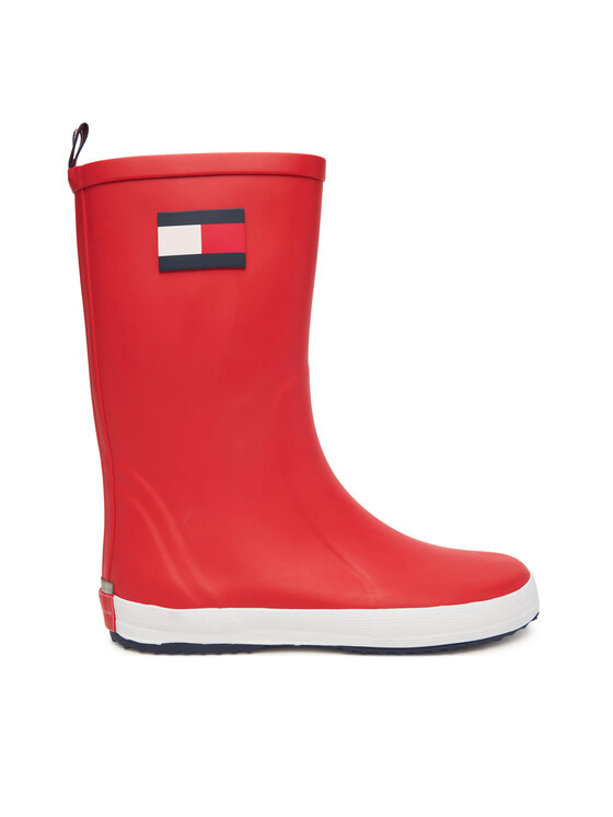Tommy Hilfiger Tommy Hilfiger Gumene čizme Flag Rain Boot T3XC-33923-0047 D Crvena