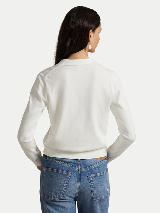 Polo Ralph Lauren Polo Ralph Lauren Kardigán 211972110002 Fehér Slim Fit