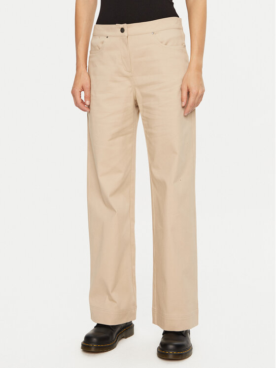 Champion Pantaloni di tessuto 117562 Beige Straight Leg, taglia : XL