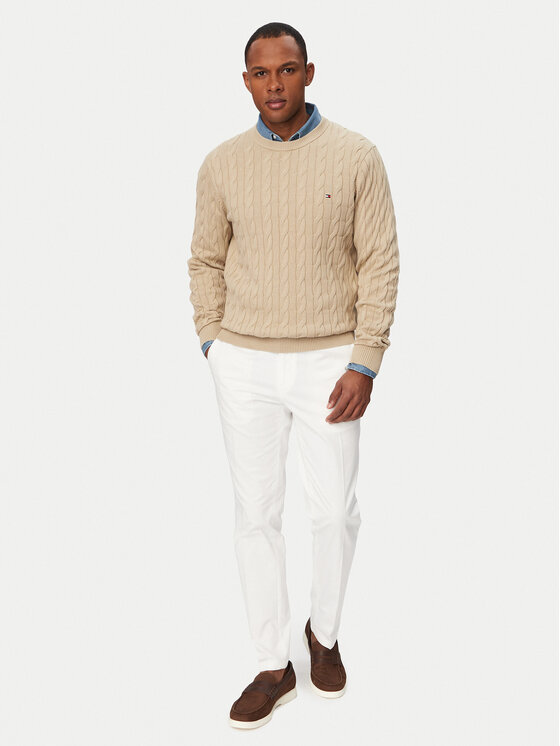 Tommy Hilfiger Tommy Hilfiger Sweater MW0MW33132 Bézs Regular Fit