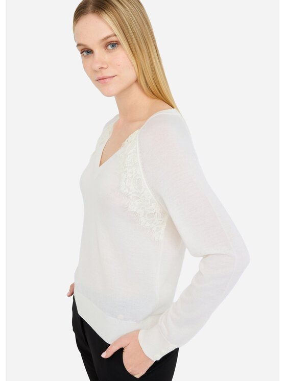 Liu Jo Liu Jo Maglione CF5423MA82OX0718 Bianco Regular Fit