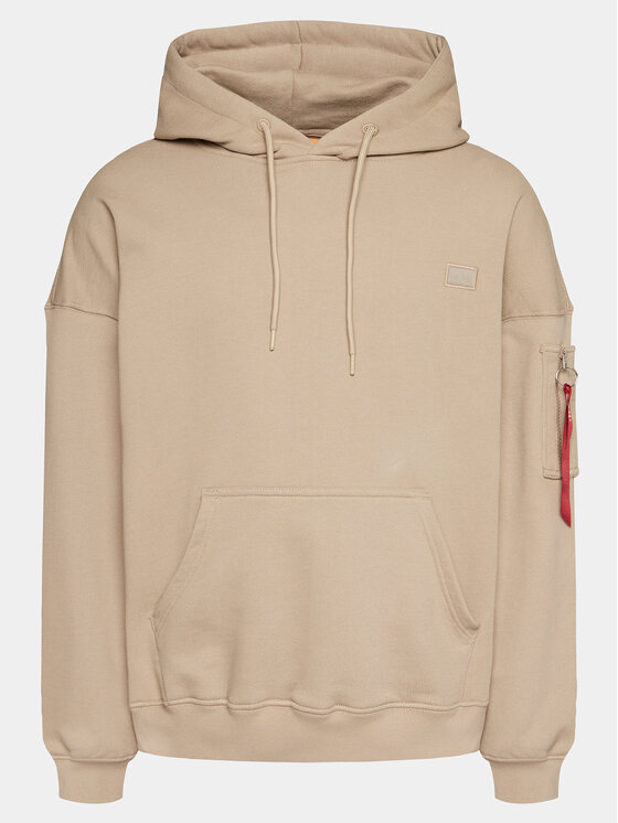 Alpha Industries Alpha Industries Majica dugih rukava Essentials 146335 Bež Relaxed Fit