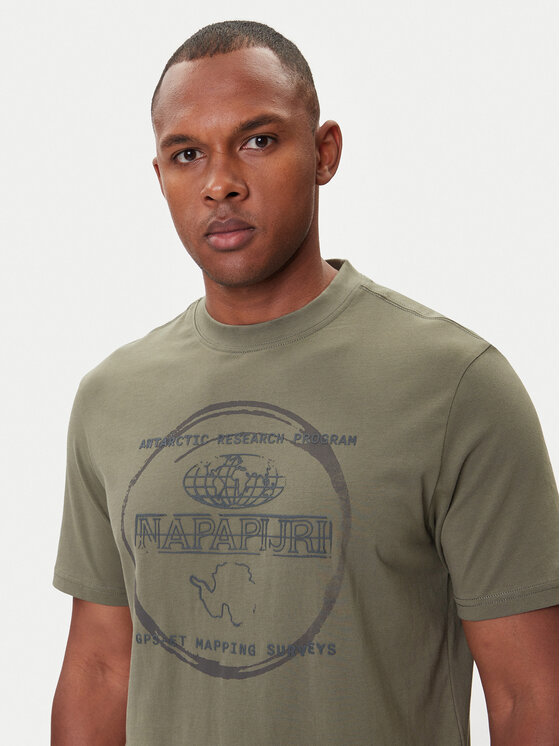 Napapijri Napapijri Póló S-Bald NP0A88SF Zöld Regular Fit