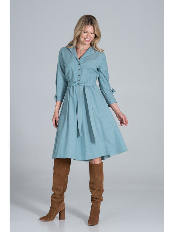 FIGL FIGL Sukienka M838 Zielony Regular Fit