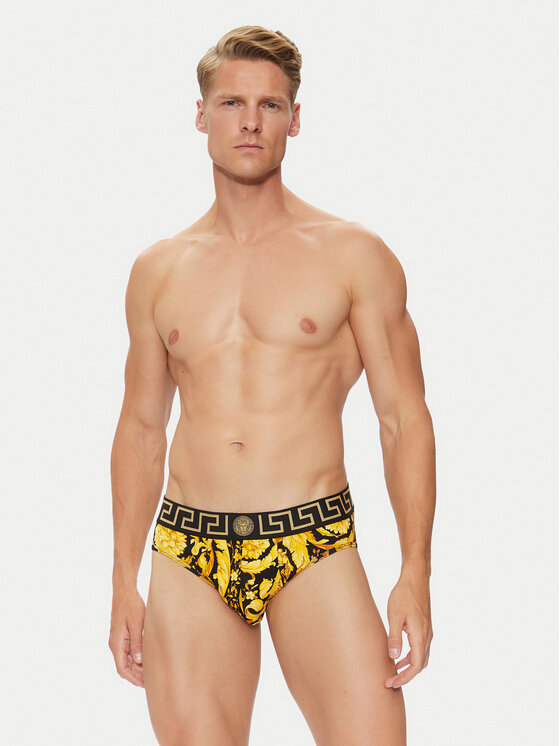 Versace Versace Slipy 1001383 1A11188 Żółty