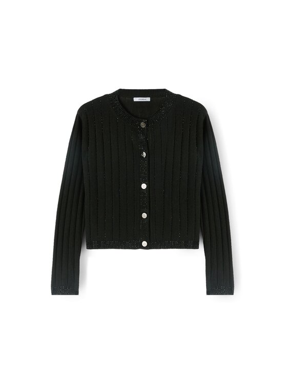 Motivi Motivi Cardigan M442W003540N033 Nero Regular Fit