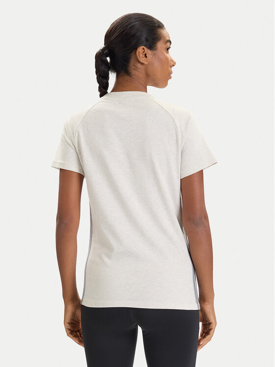 adidas adidas T-Shirt Holiday 3-Stripes JM1880 Beige Slim Fit