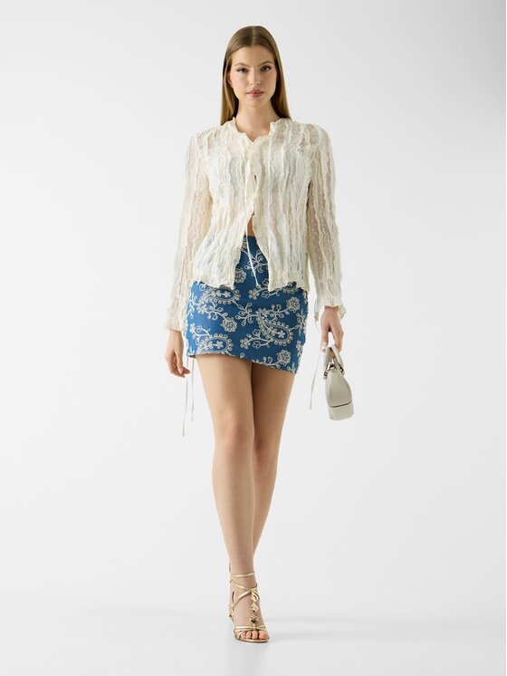 Guess Guess Spódnica mini 182910 Niebieski Classic Fit