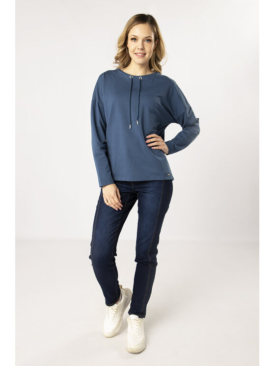 QUIOSQUE QUIOSQUE Blúzka 19-TD-184 Modrá Regular Fit