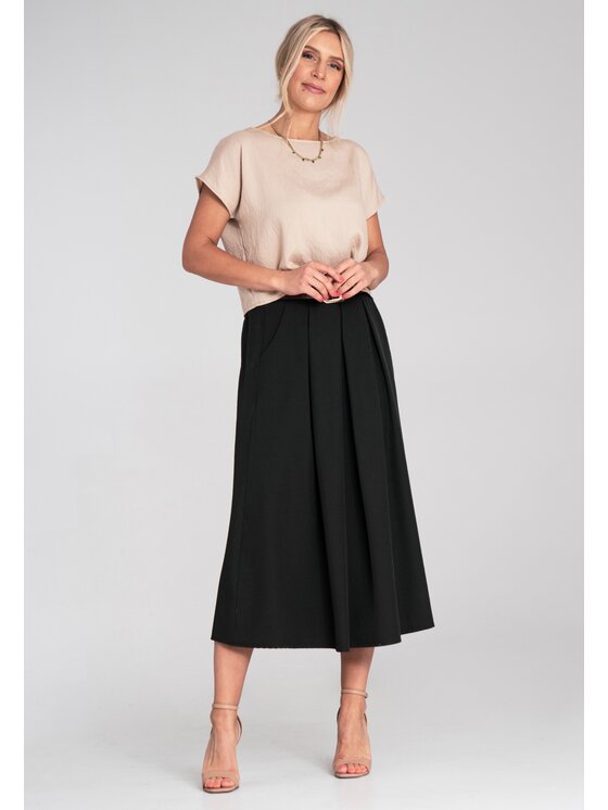 FIGL FIGL Spódnica midi M1201 Czarny Flared Fit