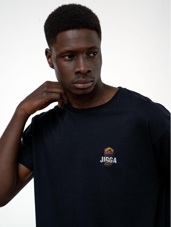 Jigga Wear Jigga Wear T-Shirt Koszulka Z Krótkim Rękawem Męska Czarna Jigga Wear Lowrider M Czarny Regular Fit