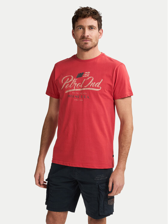 Petrol Industries Petrol Industries T-Shirt M-1050-TSR600 Červená Regular Fit