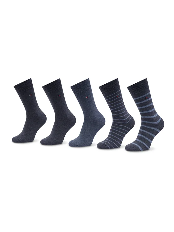 Tommy Hilfiger 5er-Set hohe Herrensocken 701220145 Dunkelblau