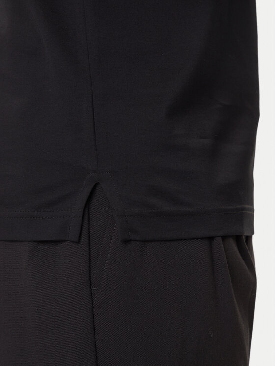 KARL LAGERFELD KARL LAGERFELD Тениска с яка и копчета 745000 554200 Черен Regular Fit