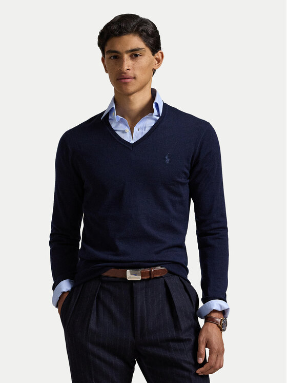 Polo Ralph Lauren Polo Ralph Lauren Pulover 710946142001 Bleumarin Slim Fit
