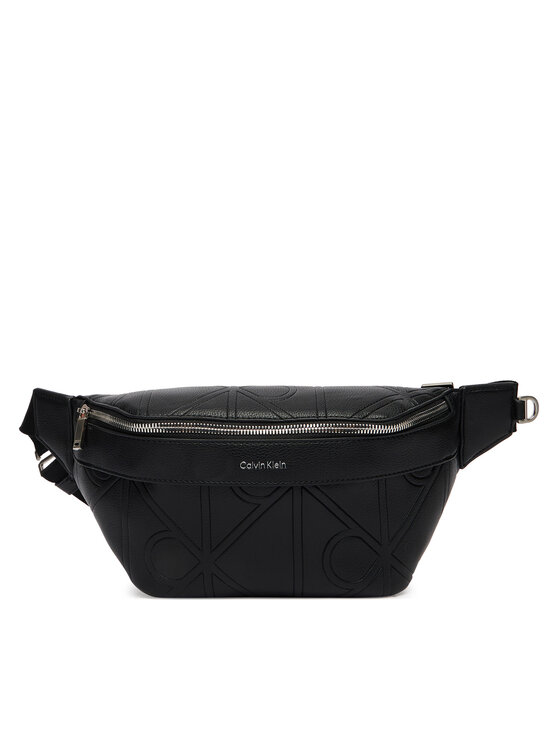 Calvin Klein Calvin Klein Borsetă Emblem Aop Emboss Waistbag LV04D3332G Negru