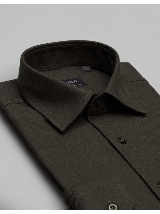 Borgio Borgio Koszula flumeri 00511 Zielony Slim Fit