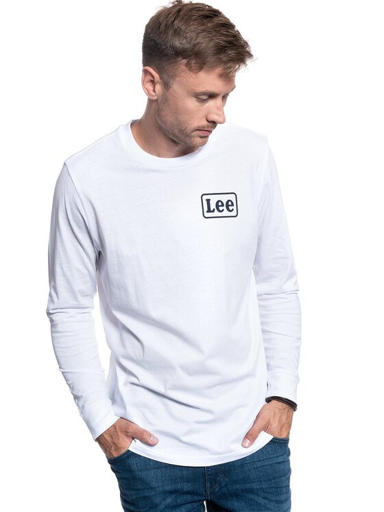 Lee Lee T-shirt LS STRIPE Bianco Regular Fit